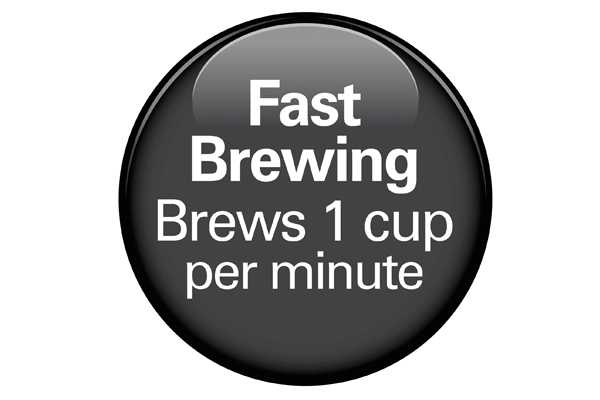 Fast Brewing - brews 1 cup per minute